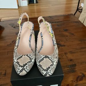 J. Crew Slingback Pump in Mixed Snakeskin